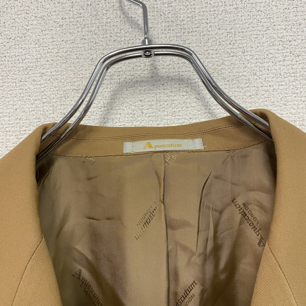Aquascutum　アクアスキュータム　ダブルブレストテーラードジャケット　ブレザー　キャメル　9サイズ