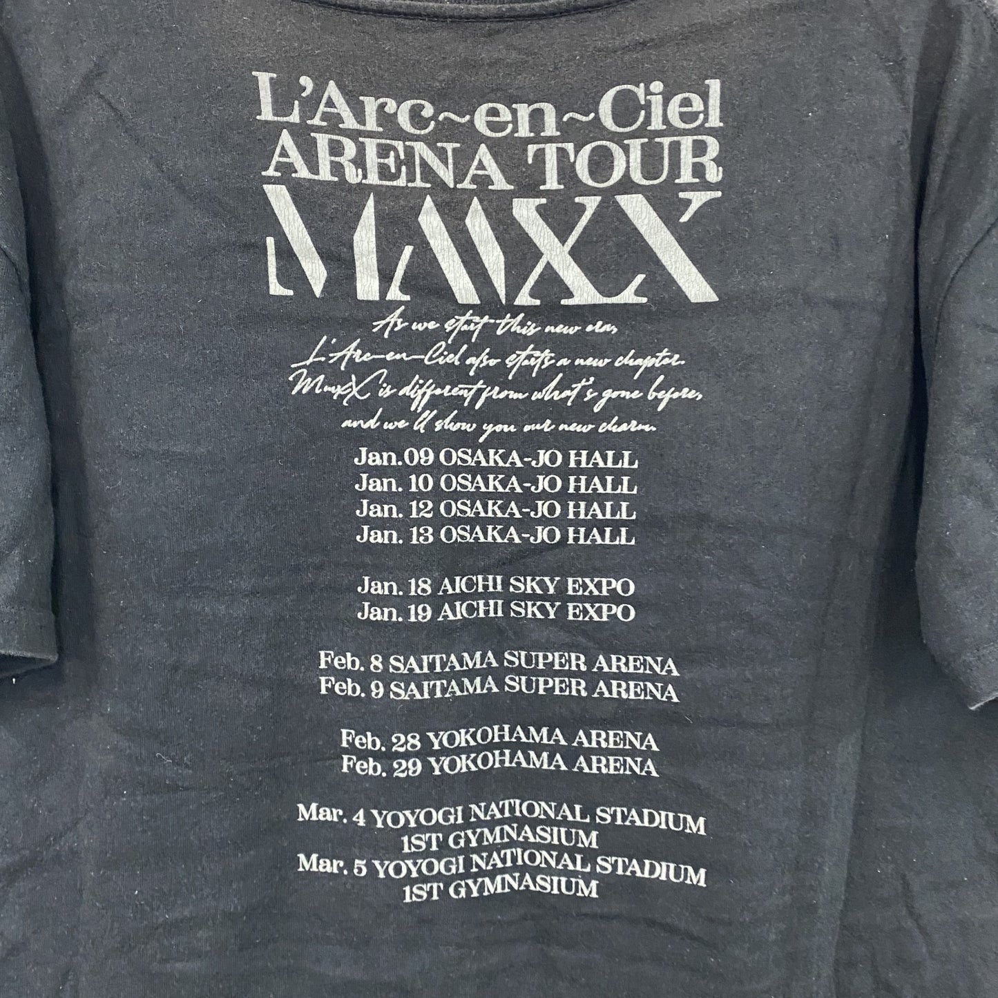 L'Arc-en-Ciel　ラルクアンシエル　半袖プリントTシャツ　黒　ブラック　Lサイズ
