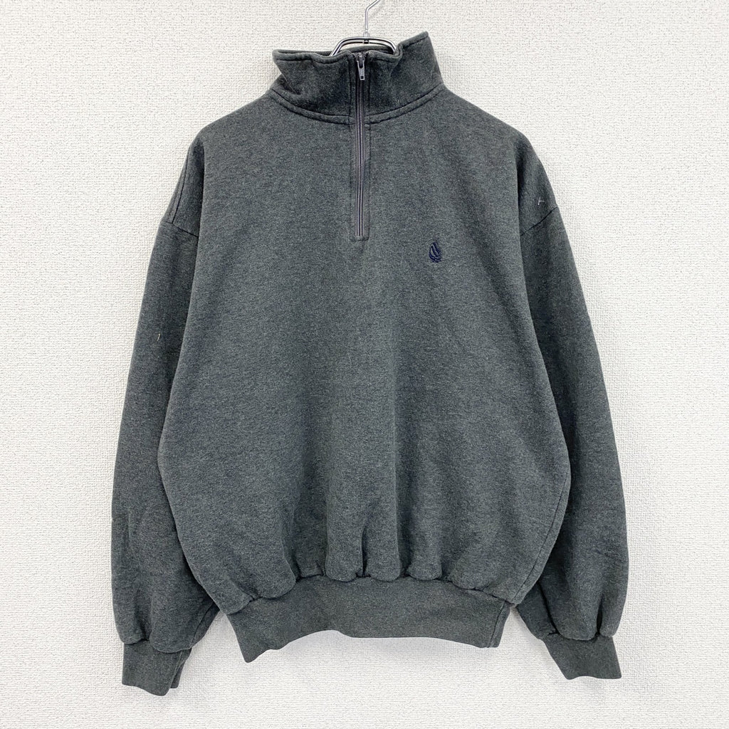 ～90s　NAUTICA　ノーティカ　ハーフジップスウェット/トレーナー　ヴィンテージ　ダークグレー　XLサイズ
