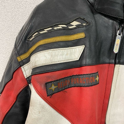 古着 used　レーシングジャケット　レザージャケット　レーシングスーツ　黒　ブラック　Ｌサイズ