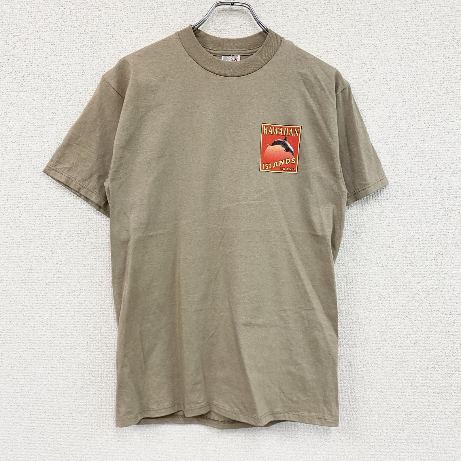 90s～　JERZEES　ジャージーズ　半袖プリントTシャツ　ヴィンテージ　カーキ　Mサイズ