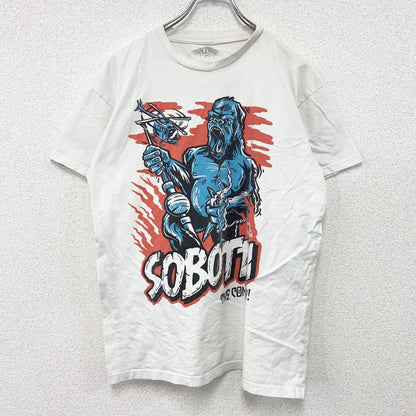 MIDDLEWEIGIHT CHAMPION　半袖プリントTシャツ　アニマルT　キングコング　白　ホワイト　Lサイズ