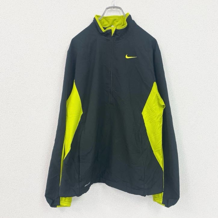 NIKE　ナイキ　長袖ハーフジップジャケット　黒　ブラック　Mサイズ