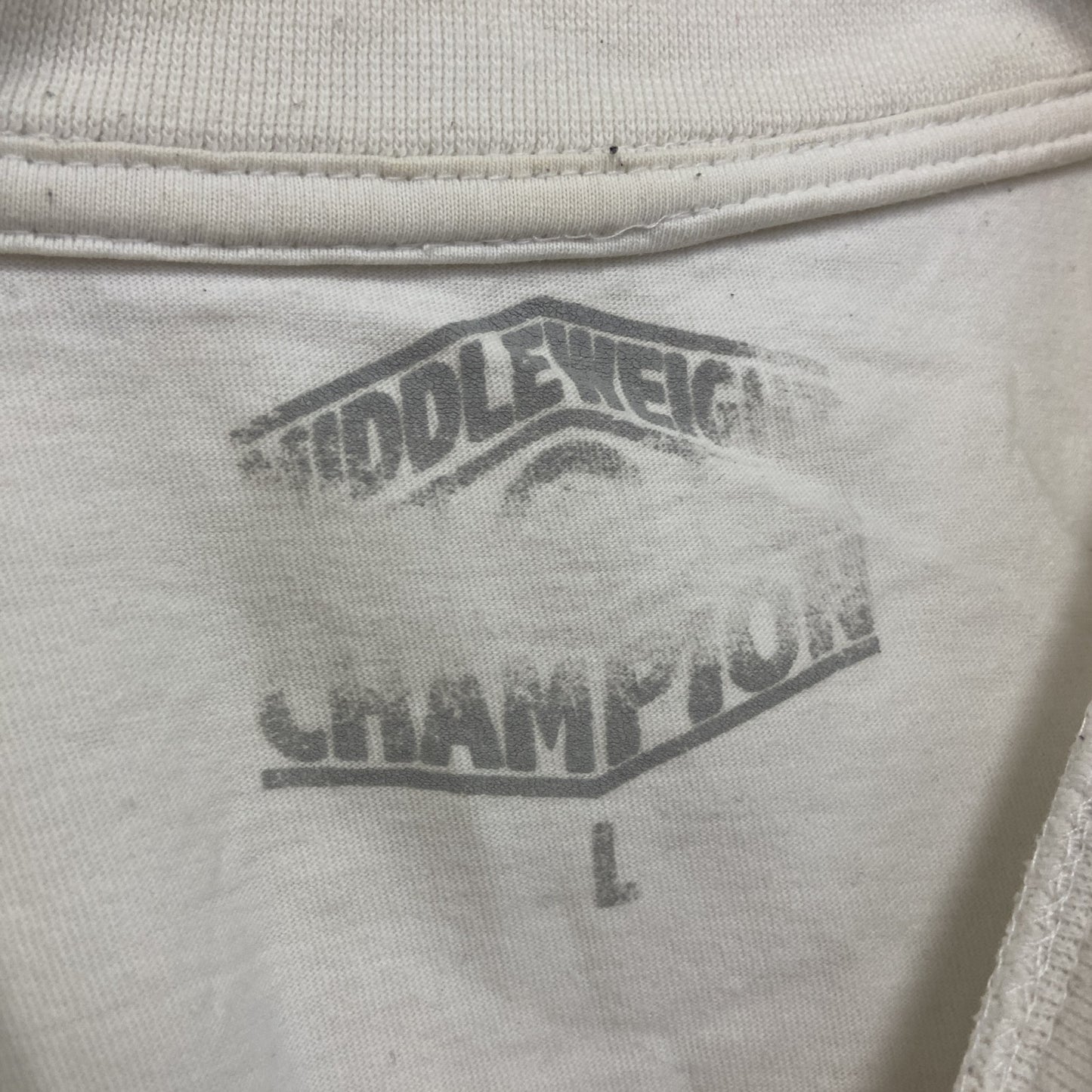 MIDDLEWEIGIHT CHAMPION　半袖プリントTシャツ　アニマルT　キングコング　白　ホワイト　Lサイズ