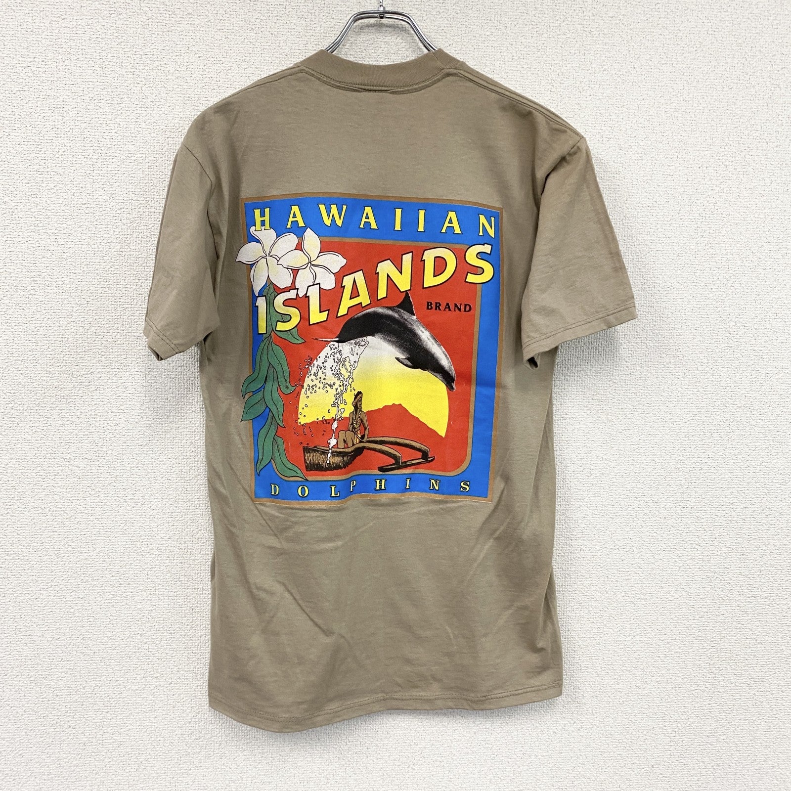 90s～　JERZEES　ジャージーズ　半袖プリントTシャツ　ヴィンテージ　カーキ　Mサイズ