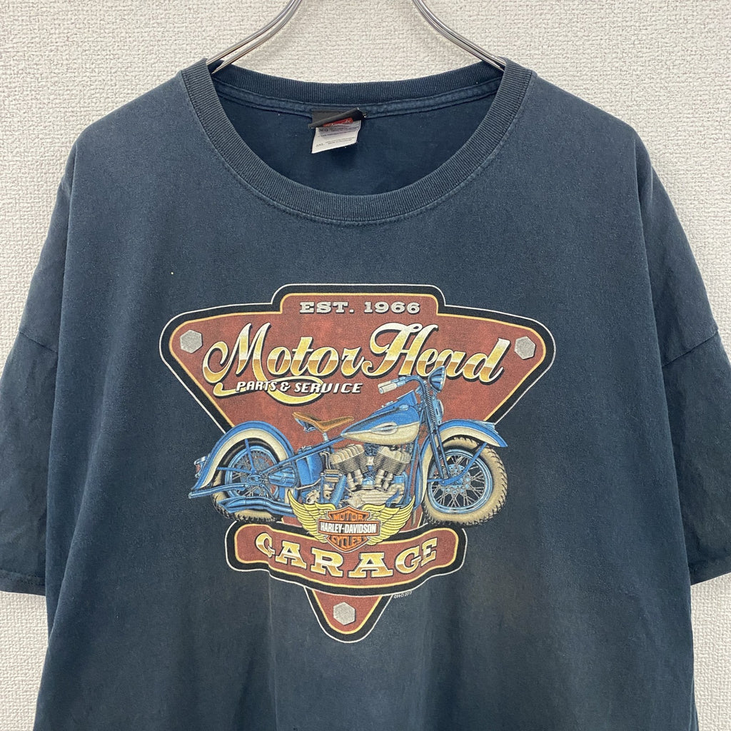 HARLEY DAVIDSON　ハーレーダビッドソン　半袖プリントTシャツ　紺　ネイビー　3XLサイズ