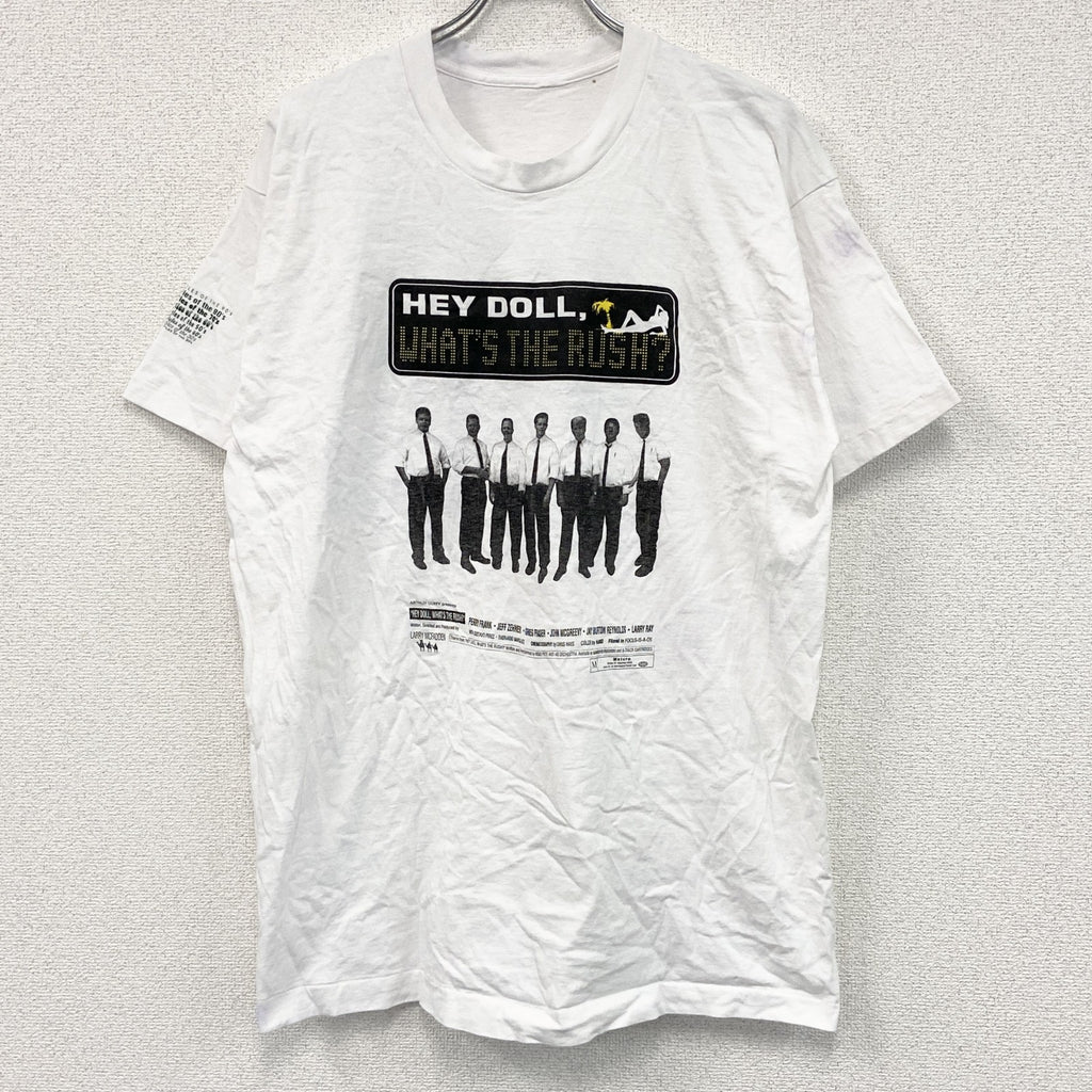 90s　P.J.Clarke's　半袖プリントTシャツ　ヴィンテージ　シングルステッチ　白　ホワイト