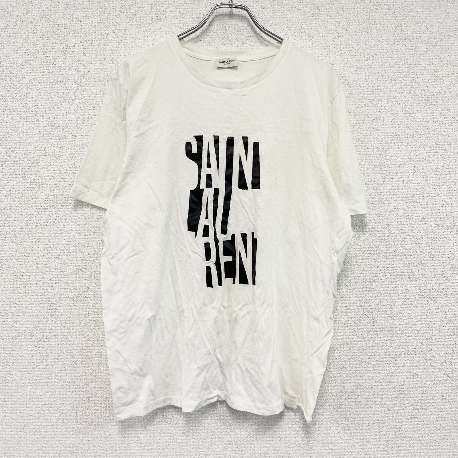 SAINT LAURENT　サンローラン　半袖プリントTシャツ　白　ホワイト　XXLサイズ