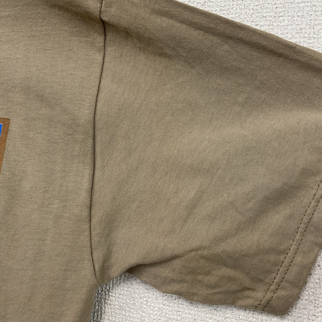 90s～　JERZEES　ジャージーズ　半袖プリントTシャツ　ヴィンテージ　カーキ　Mサイズ