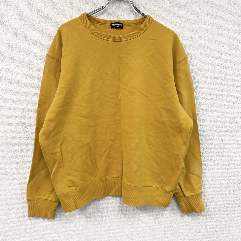 ～00s　OLD UNIQLO　オールドユニクロ　スウェット/トレーナー　ヴィンテージ　黄色　イエロー　XLサイズ