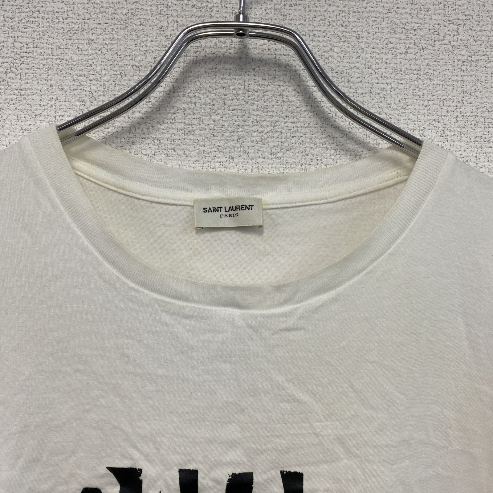 SAINT LAURENT　サンローラン　半袖プリントTシャツ　白　ホワイト　XXLサイズ