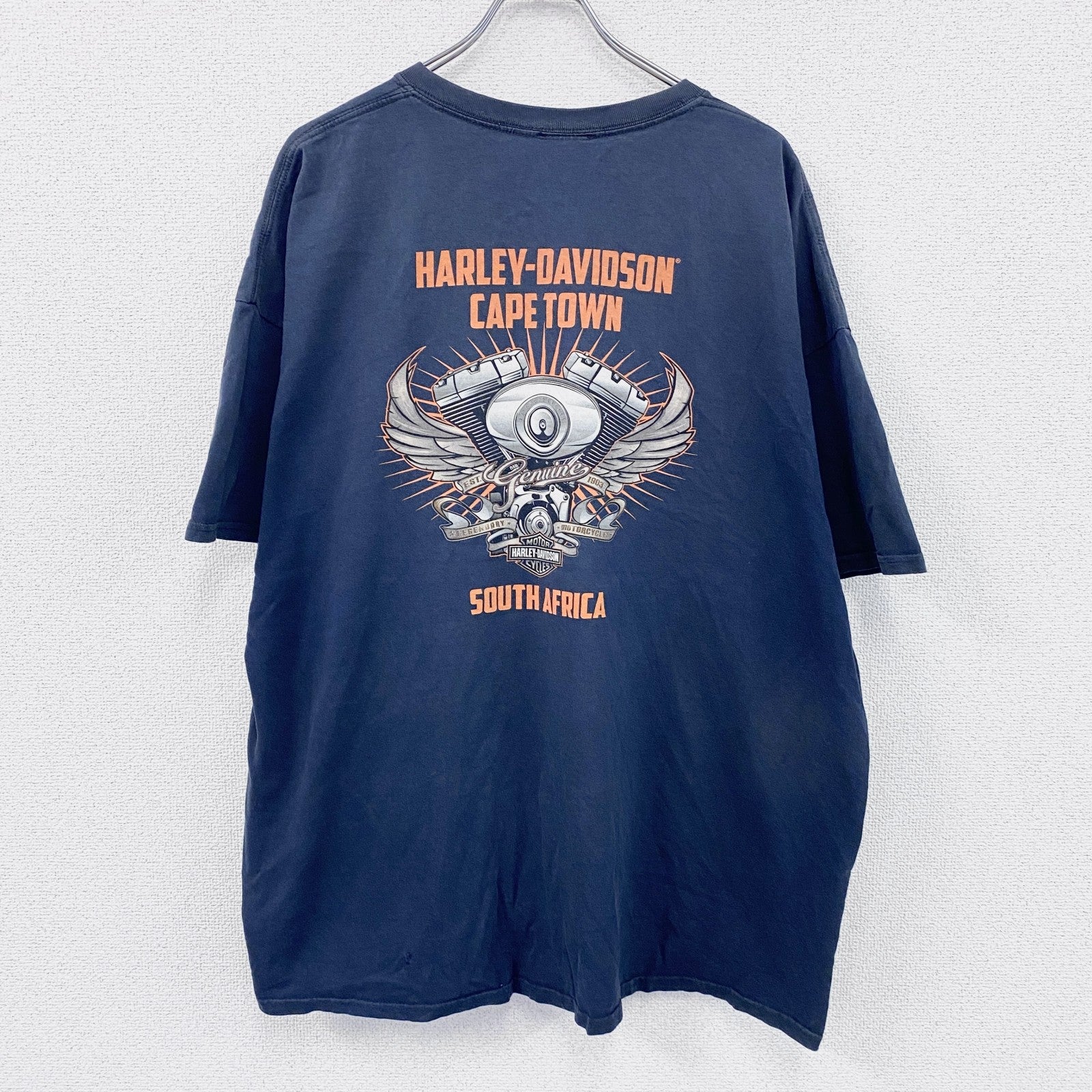 HARLEY DAVIDSON　ハーレーダビッドソン　半袖プリントTシャツ　紺　ネイビー　3XLサイズ
