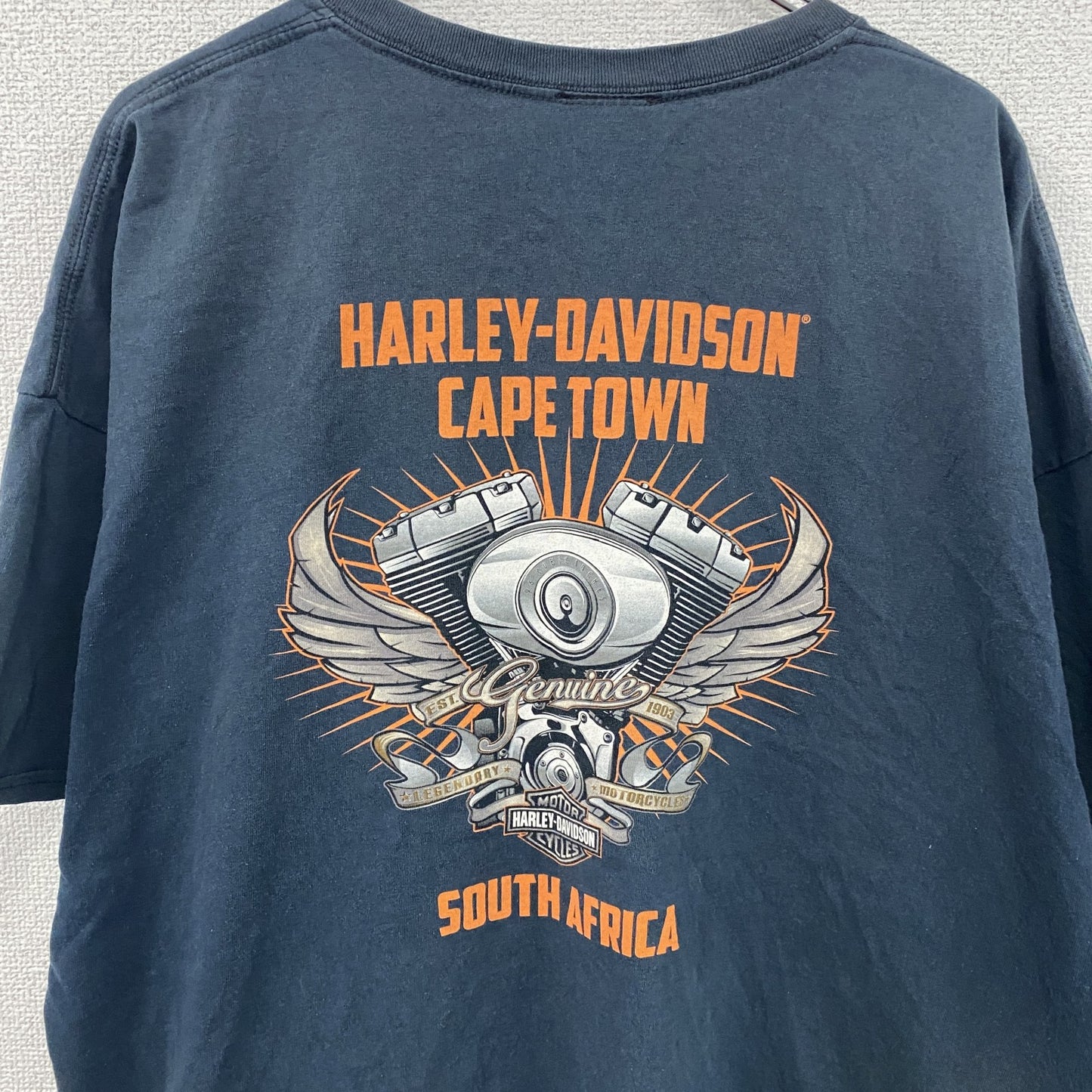 HARLEY DAVIDSON　ハーレーダビッドソン　半袖プリントTシャツ　紺　ネイビー　3XLサイズ