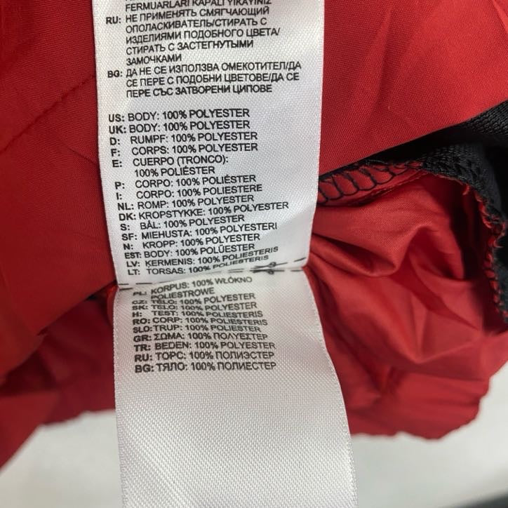 adidas　アディダス　長袖ハーフジップジャケット　赤　レッド　Lサイズ
