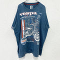 Haynes　ヘインズ　Vespa　ベスパ　半袖プリントTシャツ　紺　ネイビー　3XLサイズ