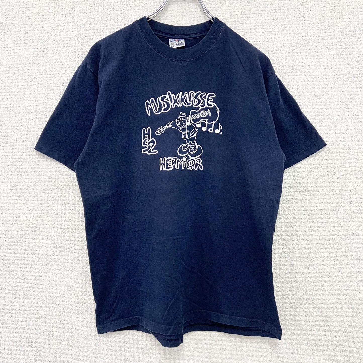 90s　JERZEES　ジャージーズ　半袖プリントTシャツ　ヴィンテージ　紺　ネイビー　Mサイズ