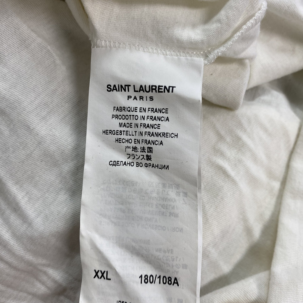 SAINT LAURENT　サンローラン　半袖プリントTシャツ　白　ホワイト　XXLサイズ