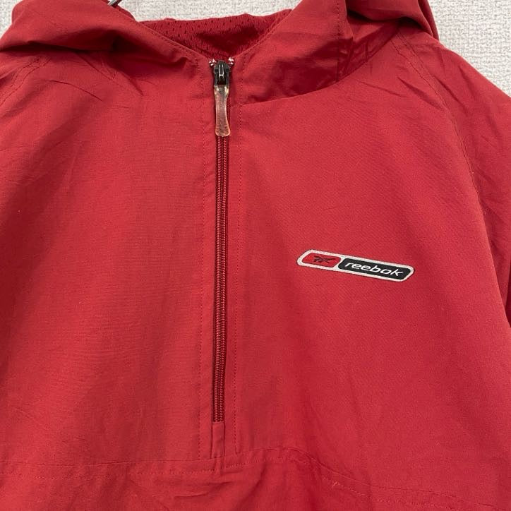 Reebok リーボック　長袖ナイロンジャケット　フルジップパーカー　ワンポイントロゴプリント　XLサイズ