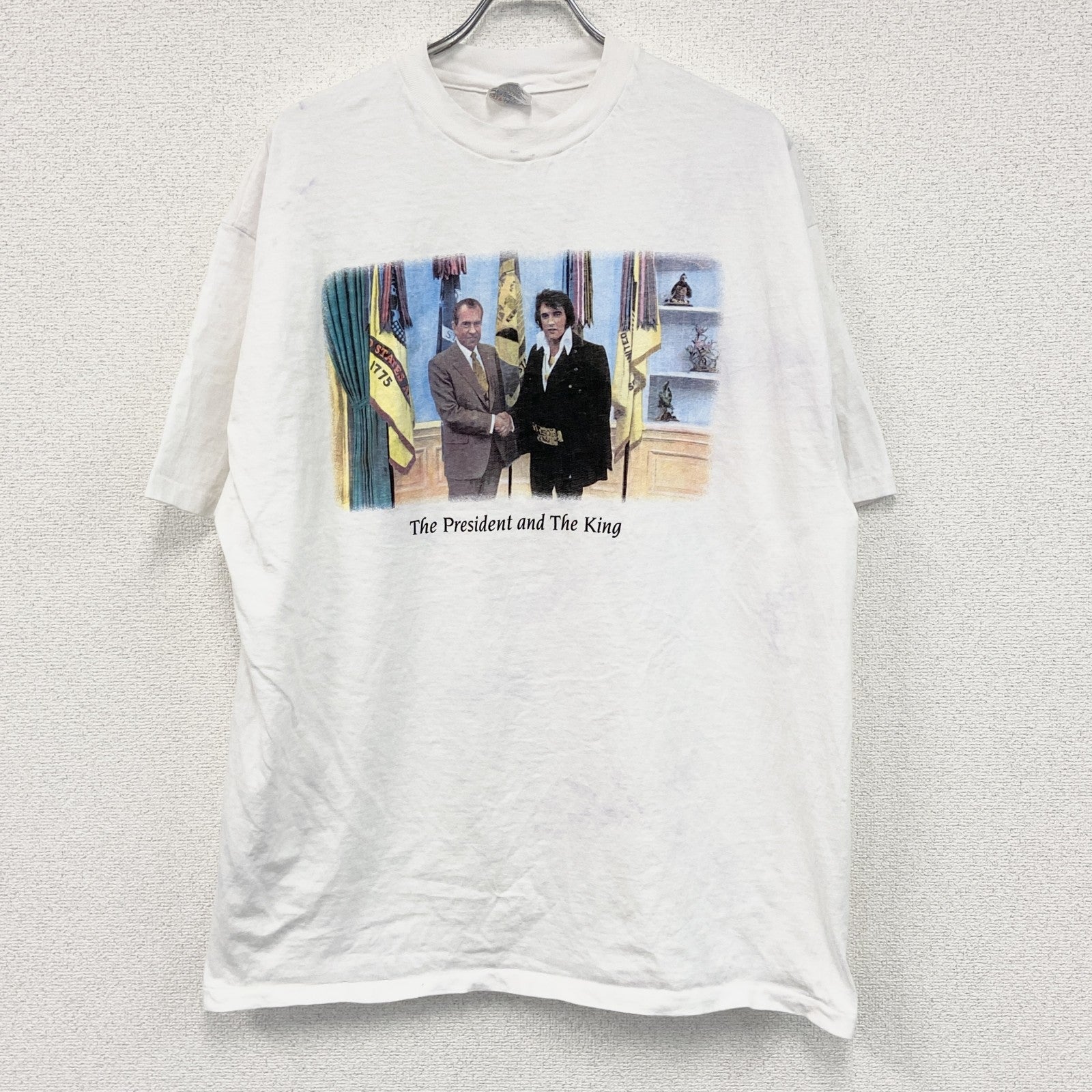 Hanes　ヘインズ　半袖プリントTシャツ　シングルステッチ　US製　白　ホワイト　XXLサイズ