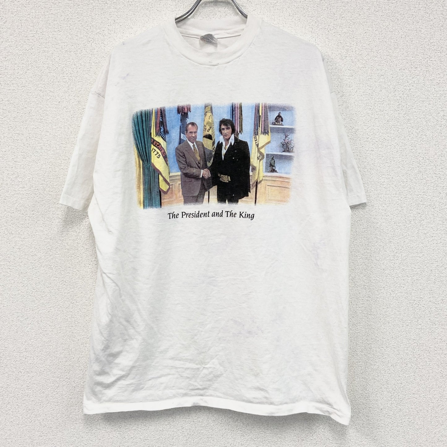 Hanes　ヘインズ　半袖プリントTシャツ　シングルステッチ　US製　白　ホワイト　XXLサイズ