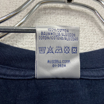 90s　JERZEES　ジャージーズ　半袖プリントTシャツ　ヴィンテージ　紺　ネイビー　Mサイズ