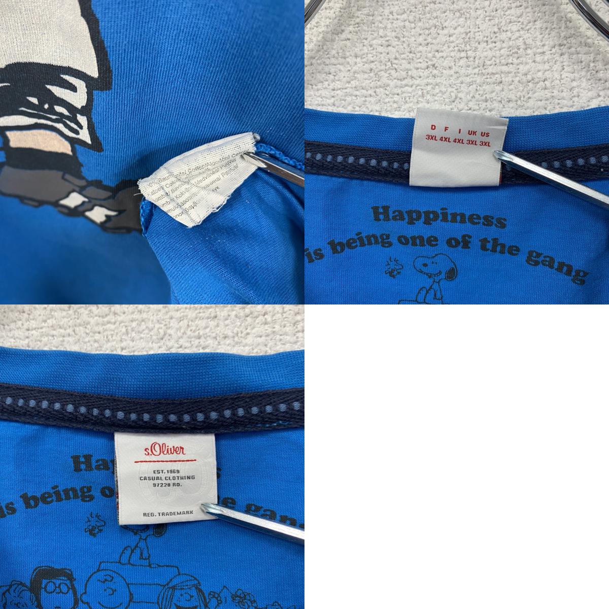 s.Oliver　エス オリバー　Sally Brown　サリーブラウン　半袖Tシャツ　青　ブルー　3XLサイズ