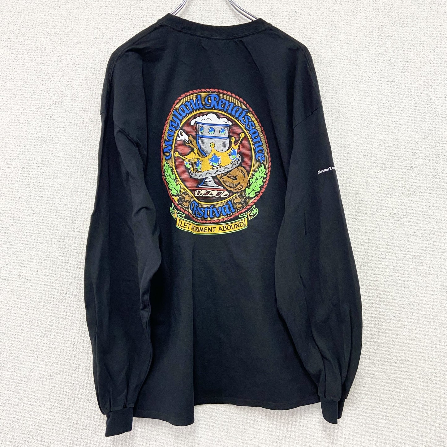 GILDAN　ギルダン　長袖Tシャツ/ロンT　フェス　黒　ブラック　2XLサイズ