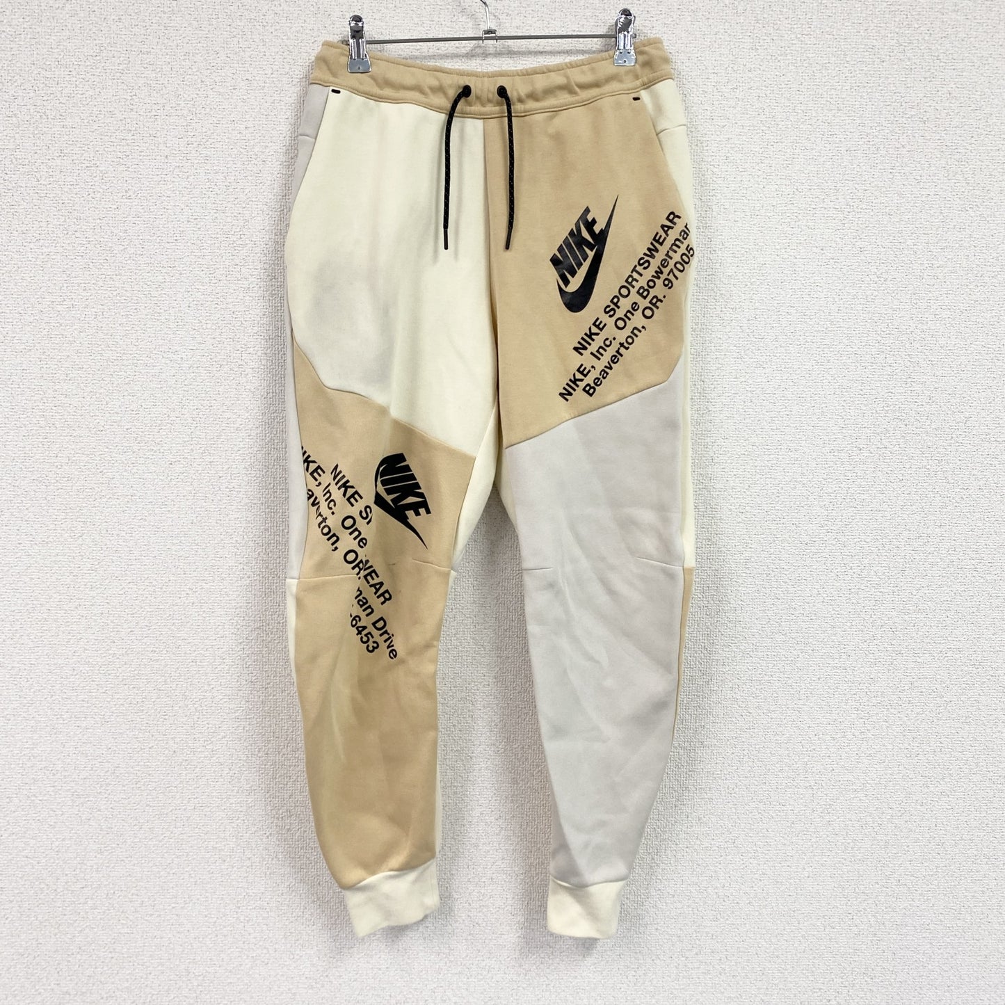 NIKE　ナイキ　スウェットパンツ　マルチカラー　ベージュ　Mサイズ