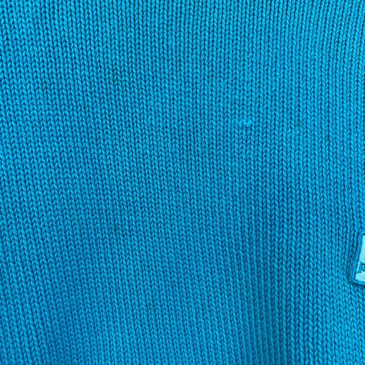 ～80s　PUMA　プーマ　コットンニットセーター　ヴィンテージ　水色　ライトブルー　７サイズ
