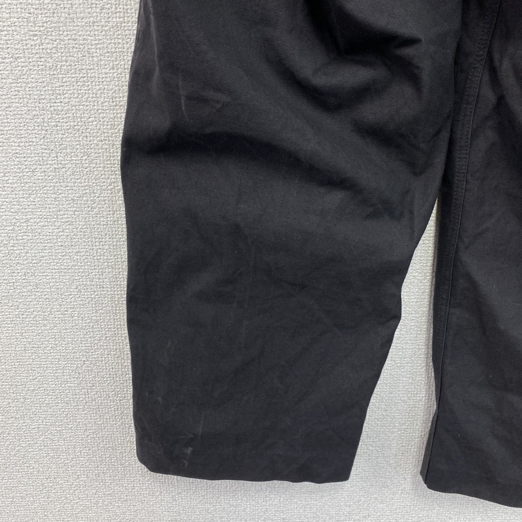 ドイツ軍　NVA　ワークパンツ　ボタンフライ　ミリタリー　黒　ブラック　48サイズ