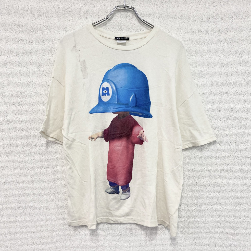 ZARA　ザラ　モンスターズインク　ブー　半袖プリントTシャツ　オフホワイト　Mサイズ