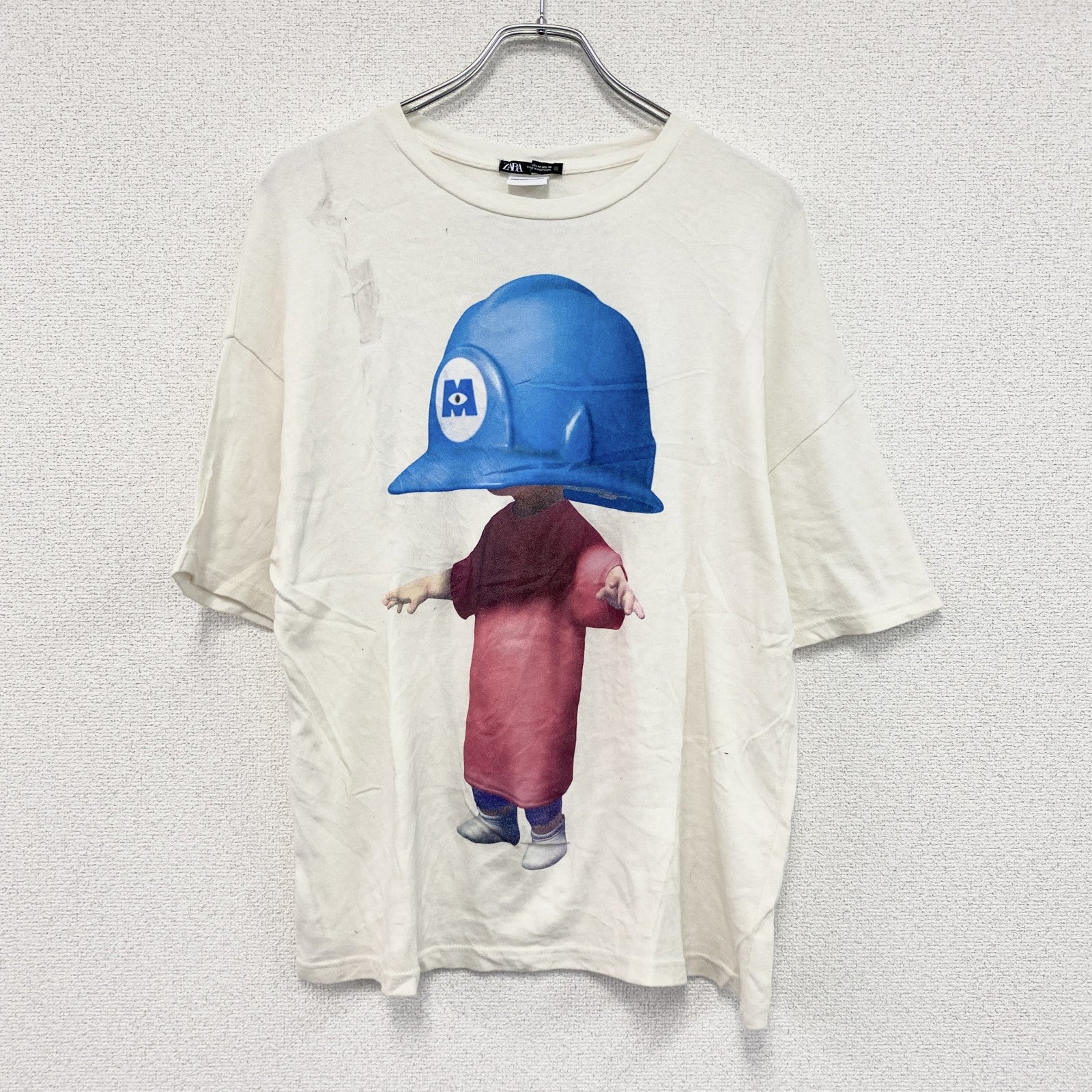 ZARA　ザラ　モンスターズインク　ブー　半袖プリントTシャツ　オフホワイト　Mサイズ