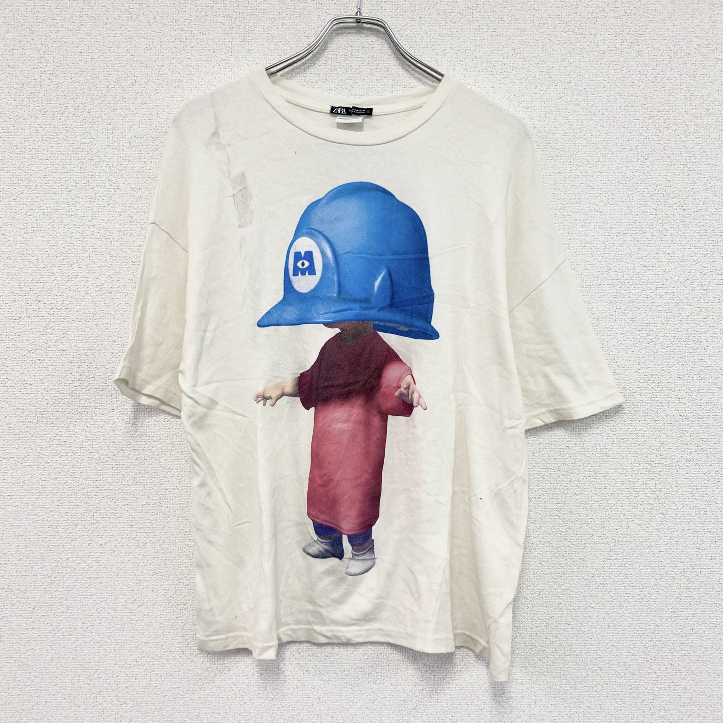 ZARA　ザラ　モンスターズインク　ブー　半袖プリントTシャツ　オフホワイト　Mサイズ