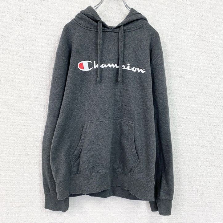 champion　チャンピオン　スウェットパーカー/プリントフーディー　ダークグレー　Lサイズ