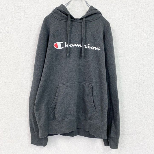 champion　チャンピオン　スウェットパーカー/プリントフーディー　ダークグレー　Lサイズ