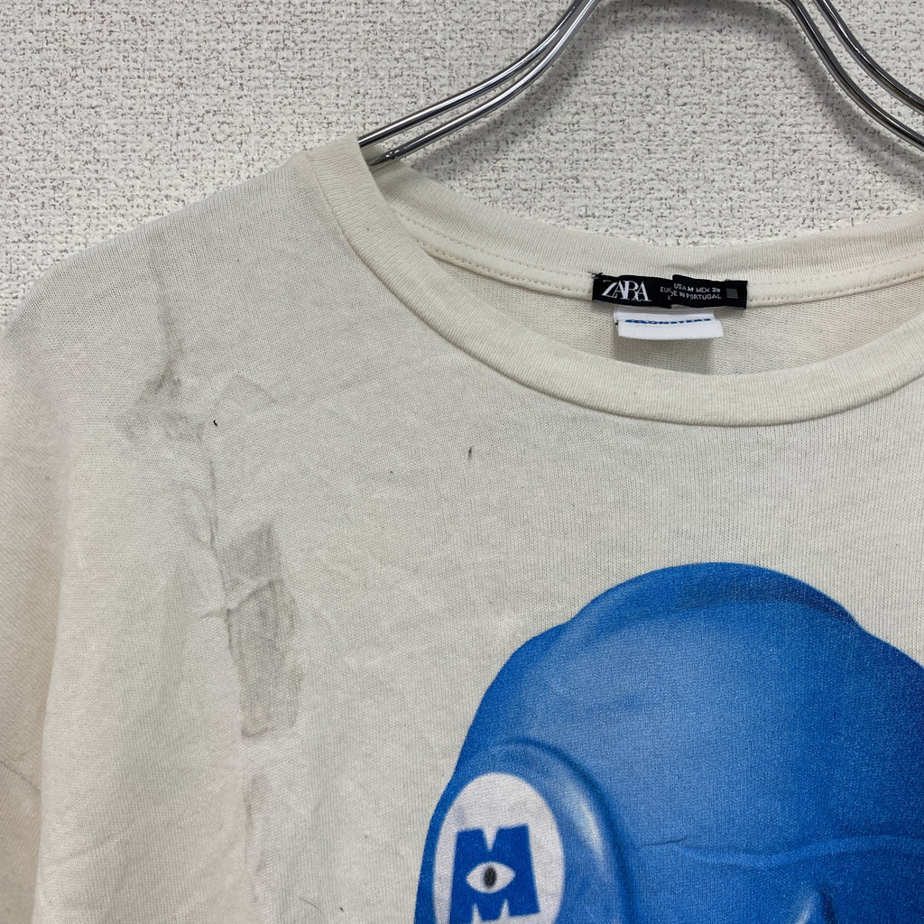 ZARA　ザラ　モンスターズインク　ブー　半袖プリントTシャツ　オフホワイト　Mサイズ