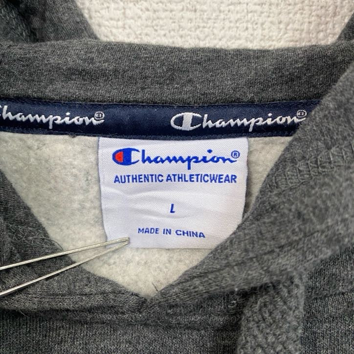 champion　チャンピオン　スウェットパーカー/プリントフーディー　ダークグレー　Lサイズ