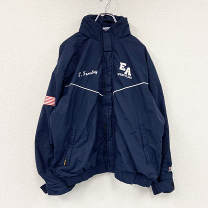 80s～　BOATHOUSE　ボートハウス　GORE-TEX　フルジップジャケット　星条旗　比翼仕立て　紺　ネイビー　Lサイズ