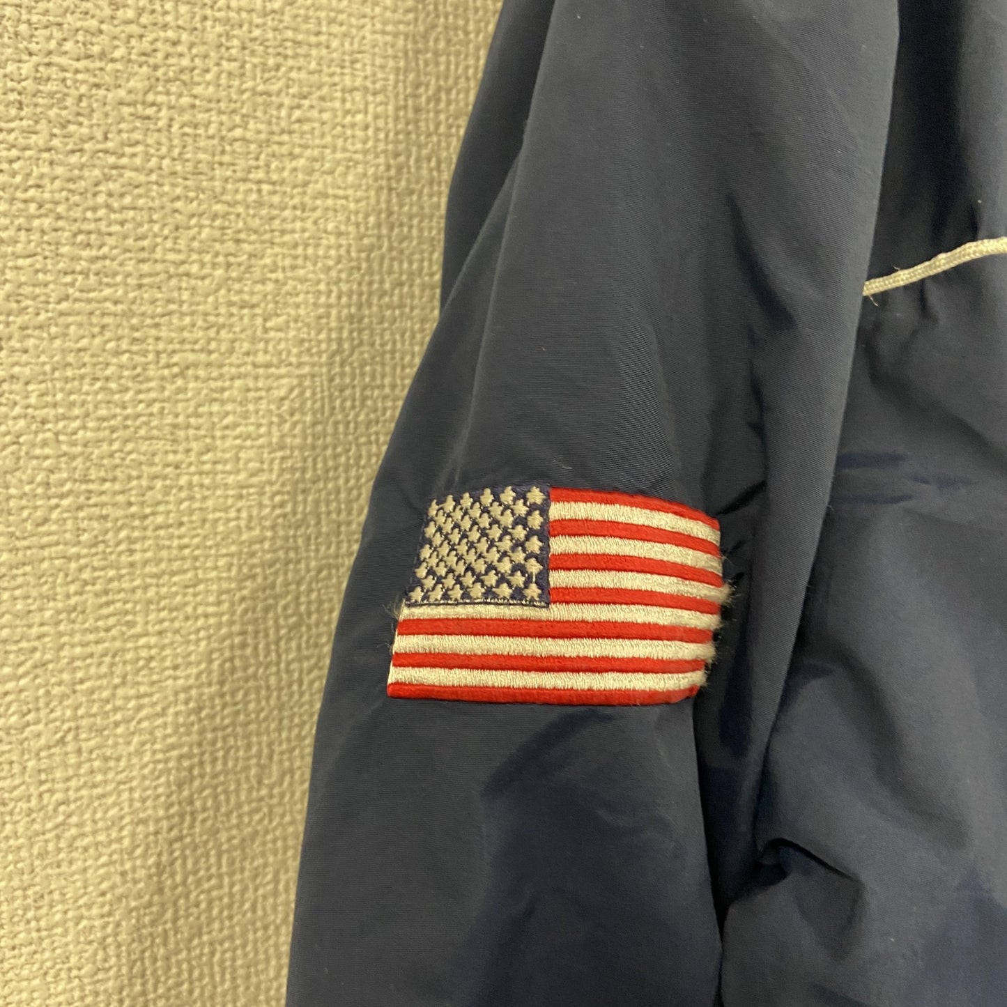 80s～　BOATHOUSE　ボートハウス　GORE-TEX　フルジップジャケット　星条旗　比翼仕立て　紺　ネイビー　Lサイズ