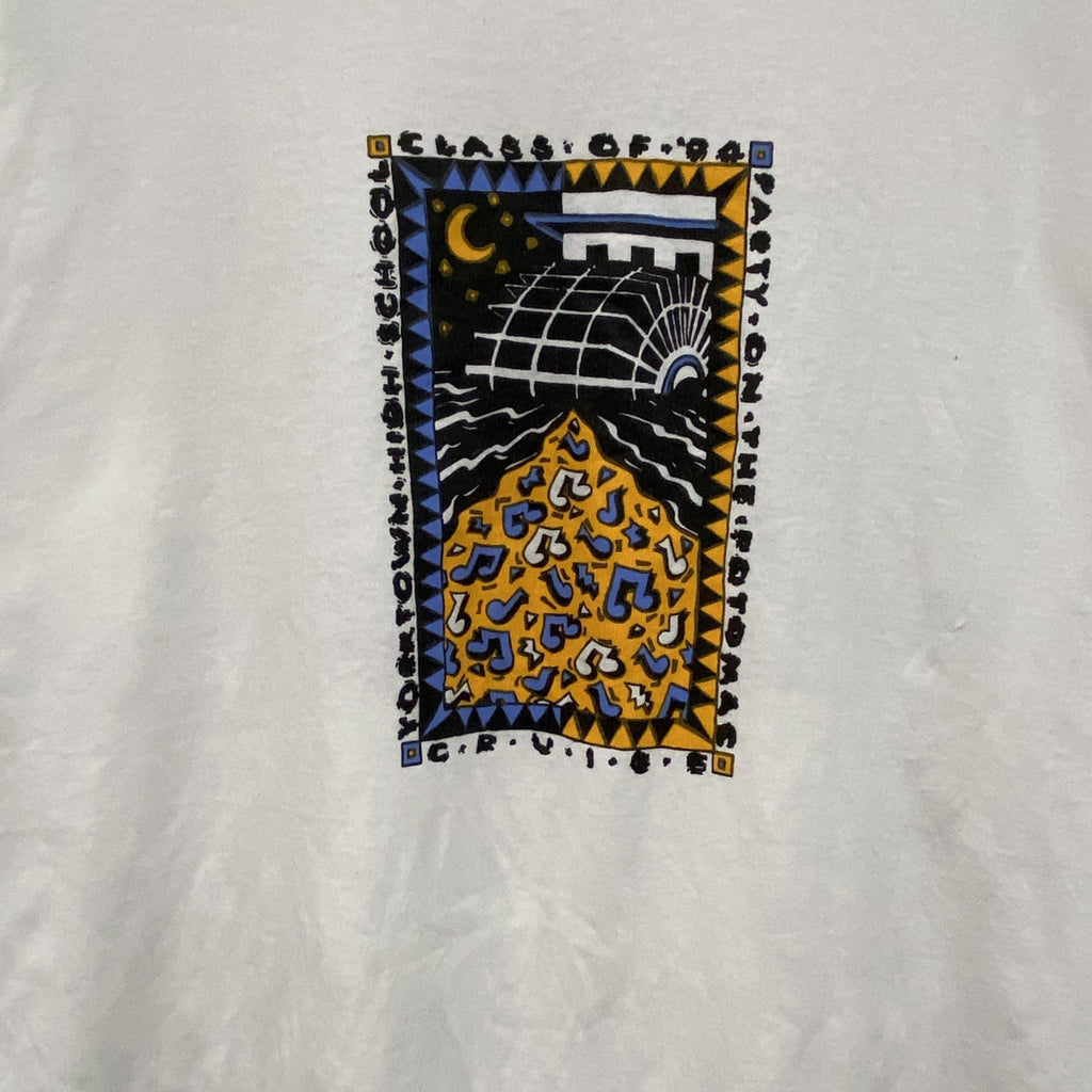 ～90s　Hanes　ヘインズ　半袖プリントTシャツ　ヴィンテージ　シングルステッチ　白　ホワイト　XLサイズ