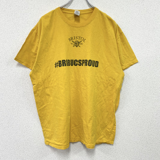 GILDAN　ギルダン　Bristol Pirates　ブリストルパイレーツ　半袖プリントTシャツ　黄色　イエロー　XLサイズ