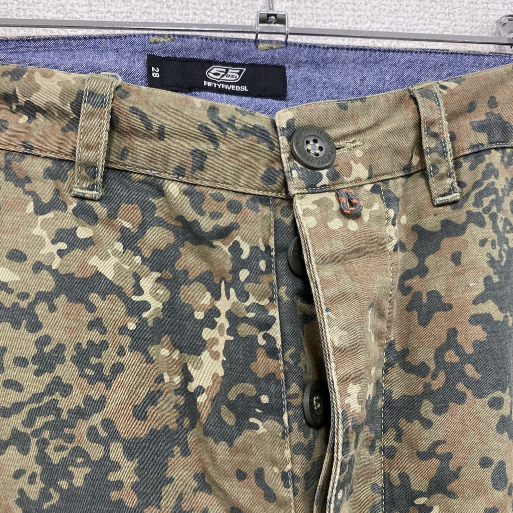 55DSL　フィフティーファイブディーエスエル　ジョガーパンツ　カモフラ　迷彩　カーキ　28サイズ
