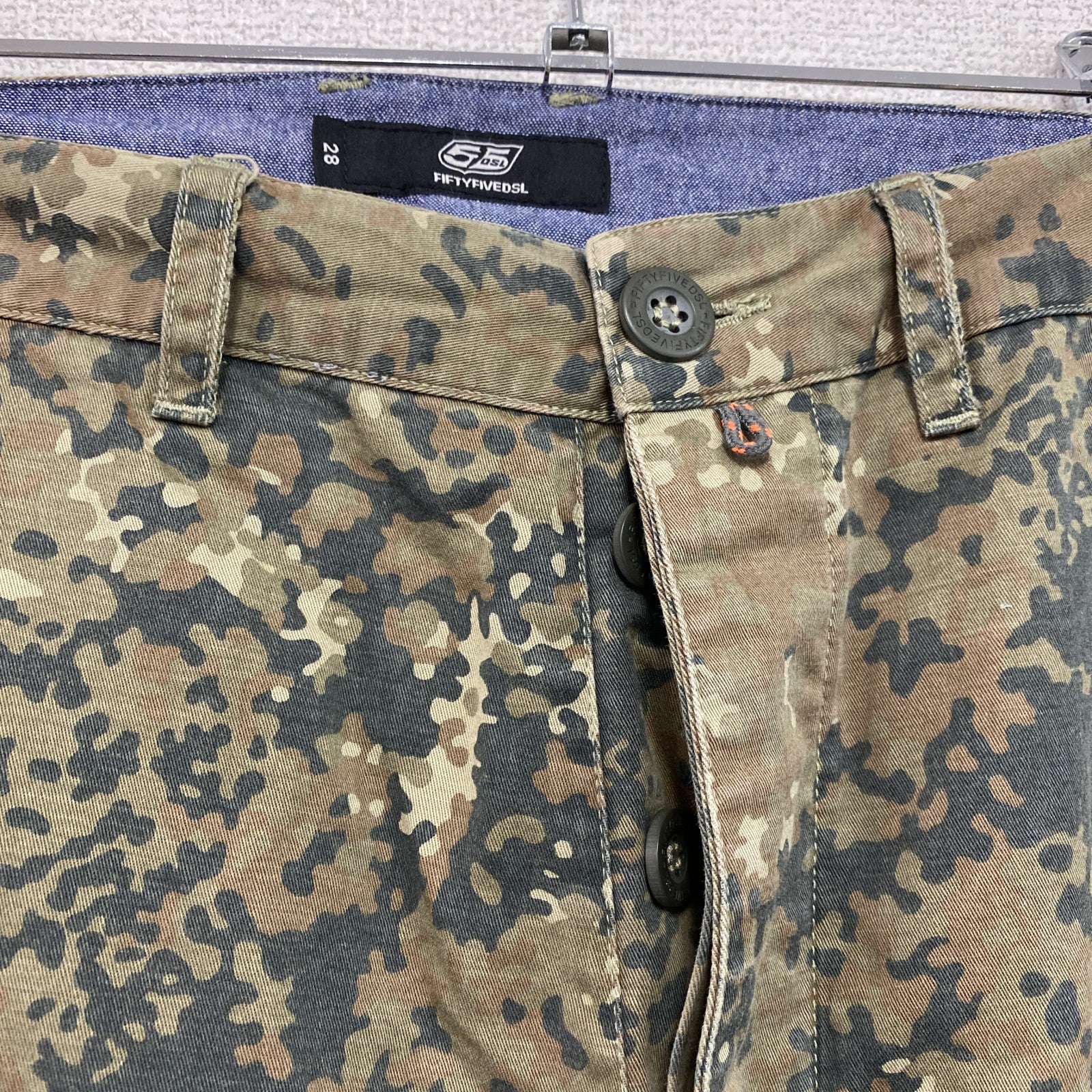 55DSL　フィフティーファイブディーエスエル　ジョガーパンツ　カモフラ　迷彩　カーキ　28サイズ