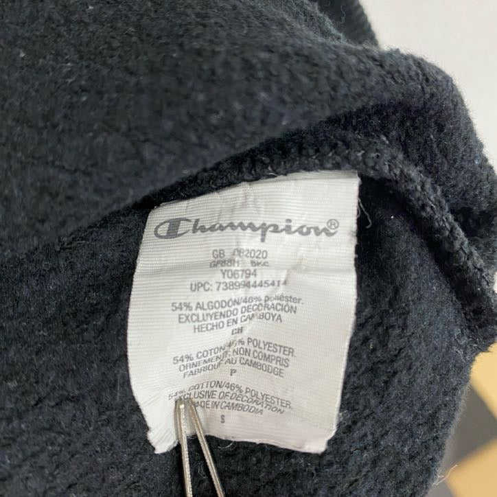 Champion　チャンピオン　スウェット/トレーナー　デカロゴ　刺繍ロゴ　現行　黒　ブラック　Lサイズ