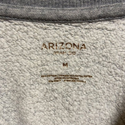 古着 used　ARIZONA　長袖クルーネックスウェット　トレーナー　ワンポイント　蝶　バラ　グレー　レトロデザイン　Mサイズ