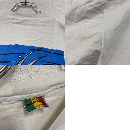 ～00s　RADIAL　半袖プリントTシャツ　BULL DOG FISH　ヴィンテージ　白　ホワイト