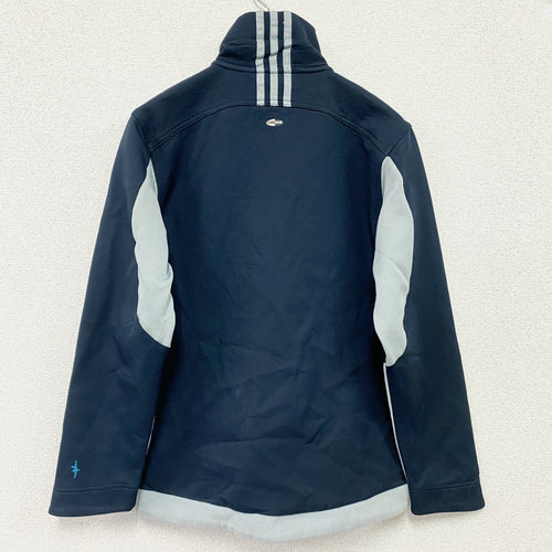 00s　adidas　アディダス　トラックジャケット/ジャージ　比翼仕立て　ヴィンテージ　ネイビー　32サイズ