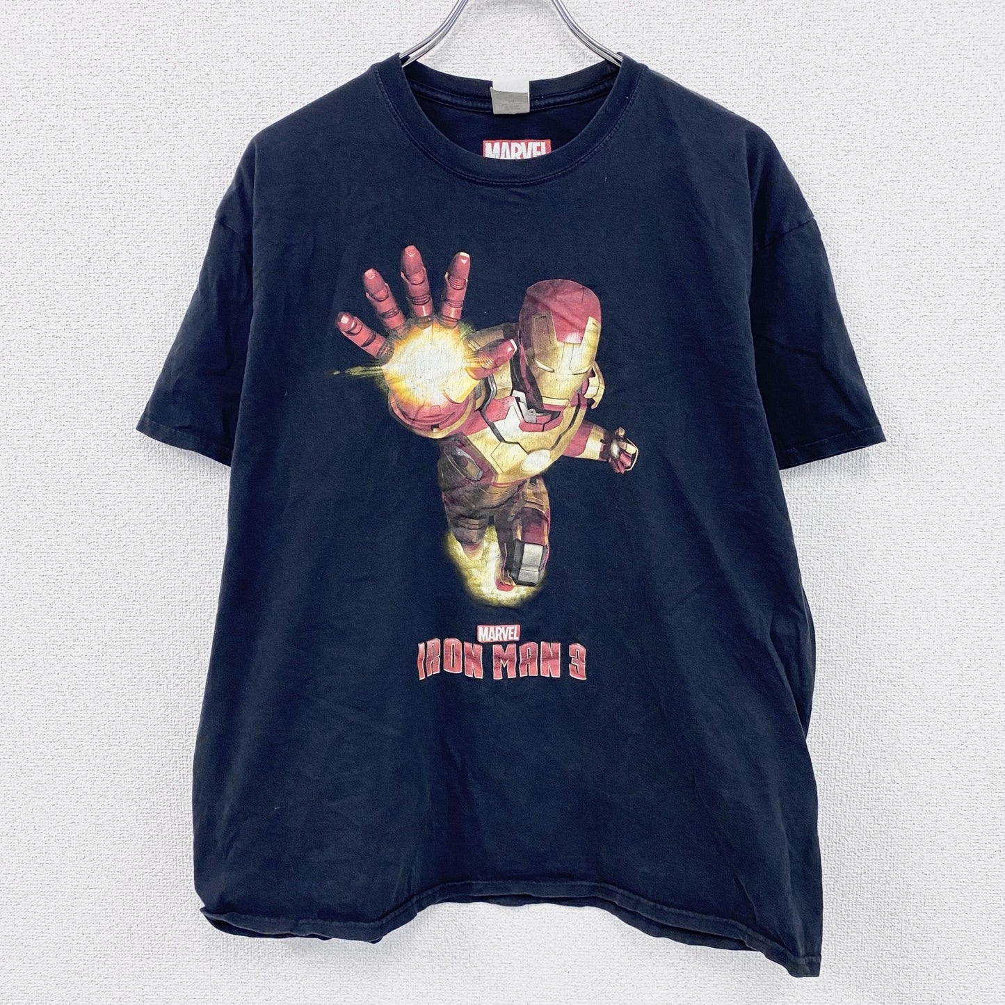 GILDAN　MARVEL　マーベル　IRON MAN 3　アイアンマン　半袖シャツ　黒　ブラック　XLサイズ