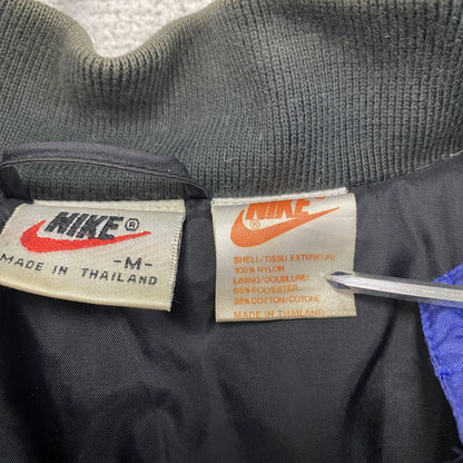 90s　NIKE　ナイキ　ナイロンジャケット/スタジャン　黒　ブラック　紫　パープル　Mサイズ