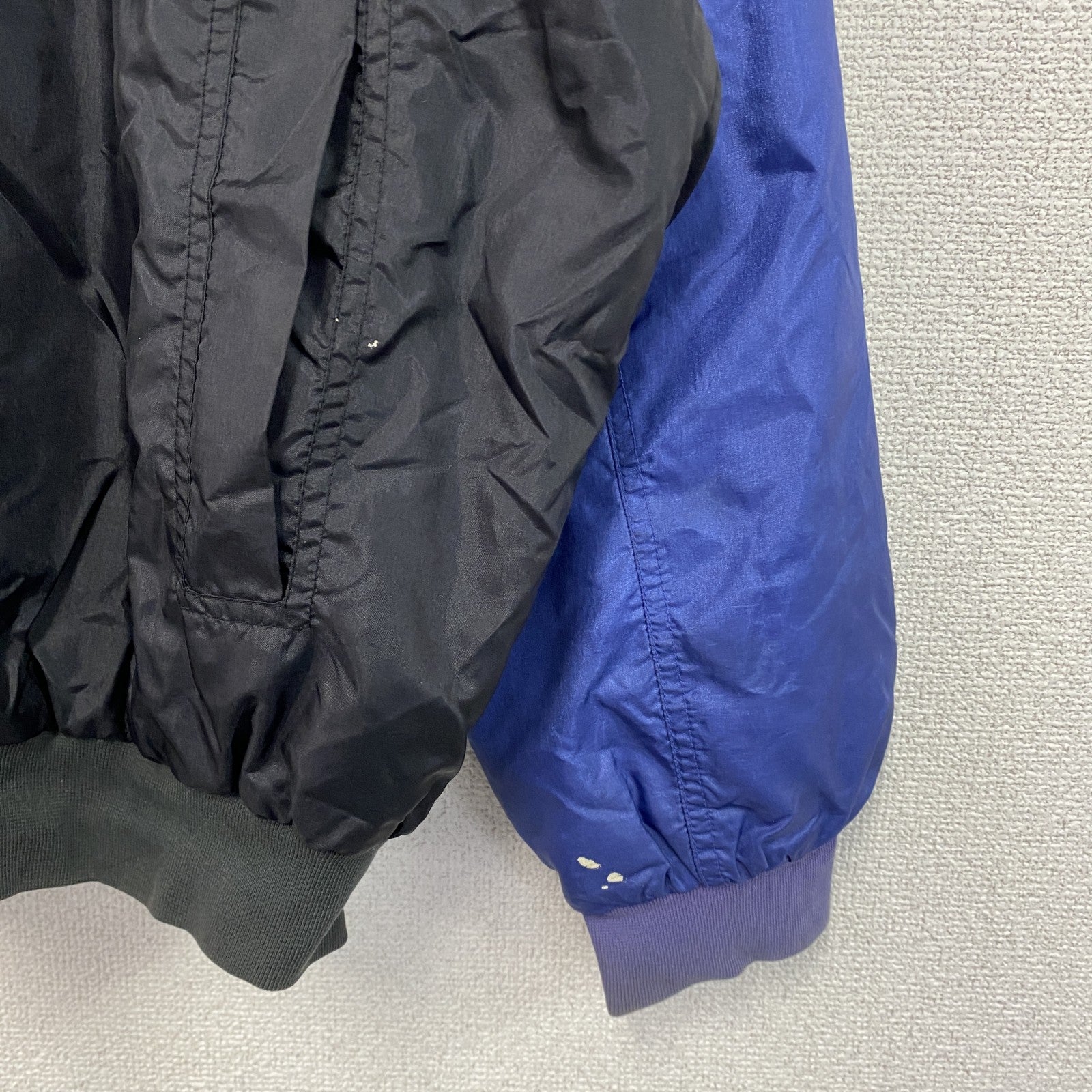 90s　NIKE　ナイキ　ナイロンジャケット/スタジャン　黒　ブラック　紫　パープル　Mサイズ